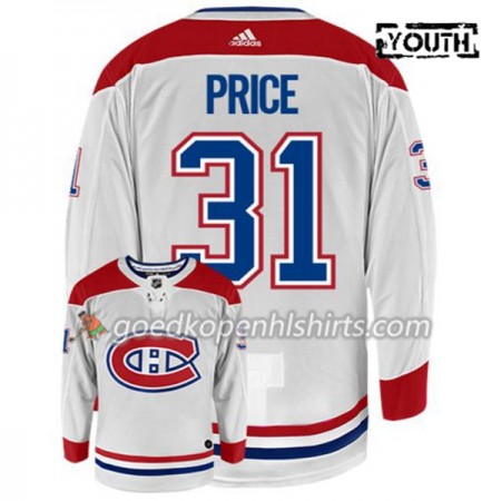 Montreal Canadiens CAREY PRICE 31 Adidas Wit Authentic Shirt - Kinderen